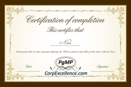 pgmp training certificate