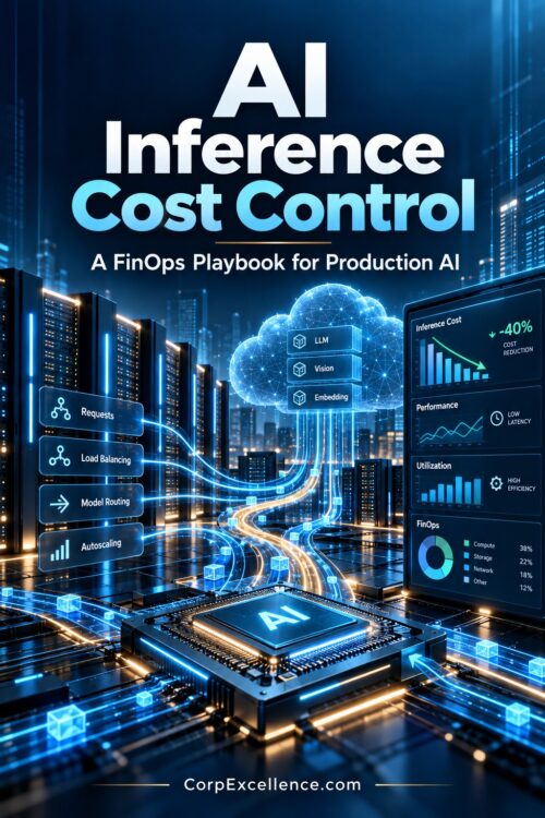 Cover of AI Inference Cost Control: A FinOps Playbook for Production AI, a CorpExcellence.com research report